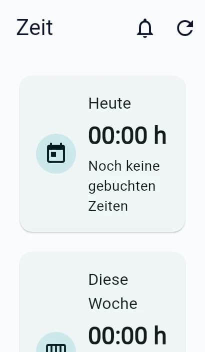 DARIQ Mobile App: persönliche Zeiterfassung
